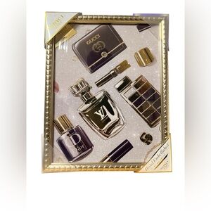 Instinct style Gucci, Dior Perfume and Makeup Set gold frame
